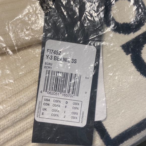 Y-3 YOHJI YAMAMOTO ADIDAS TECH KNIT CREWNECK SWEATER ECRU/WITH BEANIE! - Picture 10 of 13